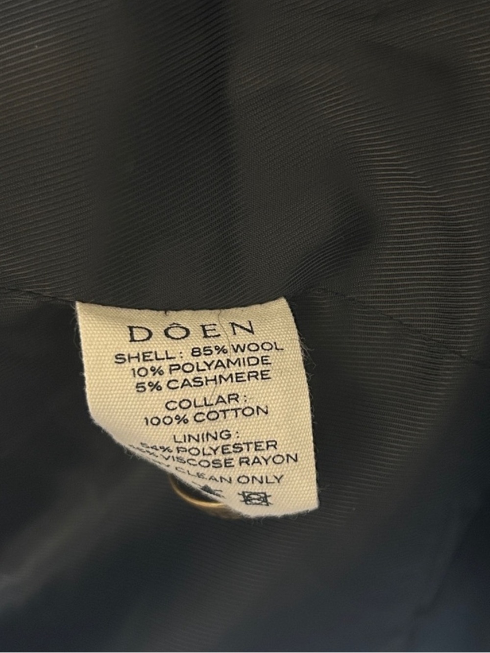 Doen Heirloom Kensington Wool Coat Black - Picture 11 of 11